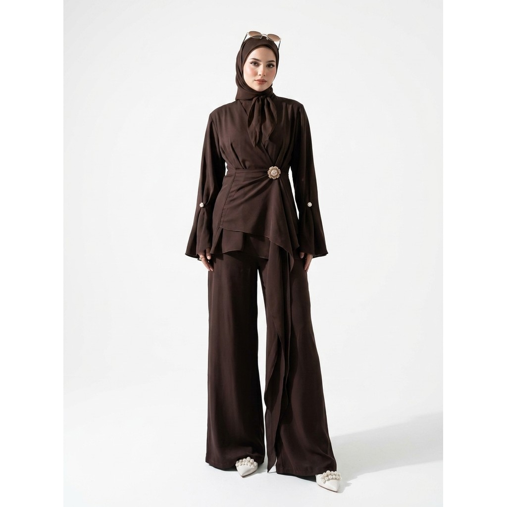 Brilla Set Basic One Set Stelan Celana Polos Daily Sabrina UV
