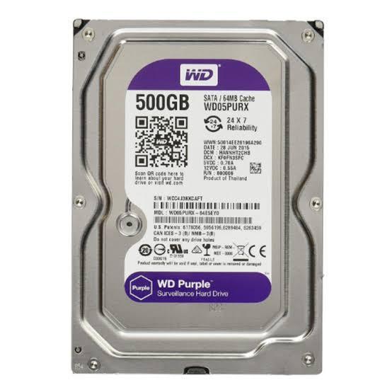 HARDISK 500GB SATA 3,5" INCHI -HDD 500GB PC CPU BARU 0 DAYS - WD