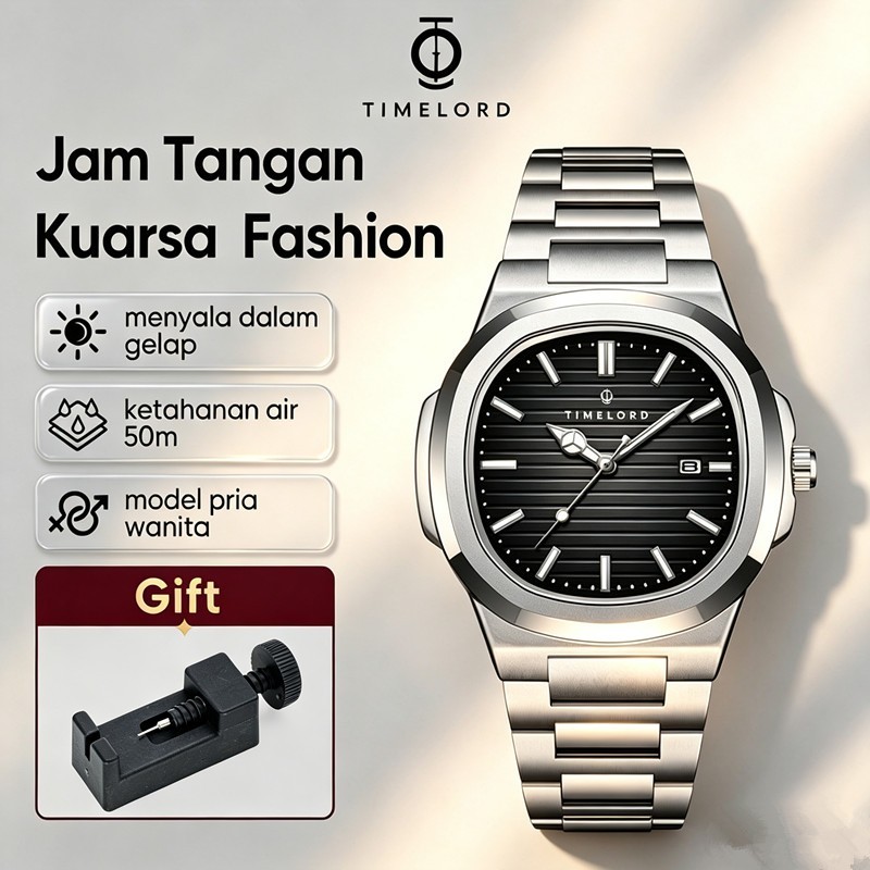 Jam Tangan Original / Jam Tangan Pria / Jam tangan Tahan Air Stainless Steel Sport Mewah TIMELORD 20