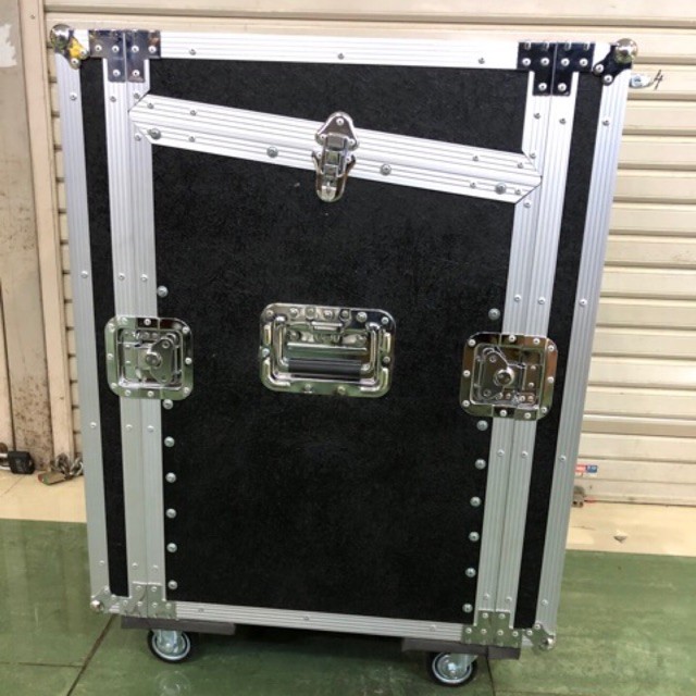 Box Hardcase rack sound BAHAN KAYU 10U MIXER / 10 U MIXER - 3 pintu