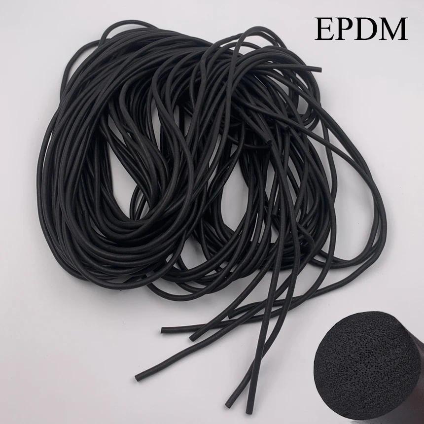 1.5mm 2mm 3mm 4mm 5mm 6mm OD Outside Diameter EPDM Rubber Door Car Damper Sponge Rope Round O Ring S
