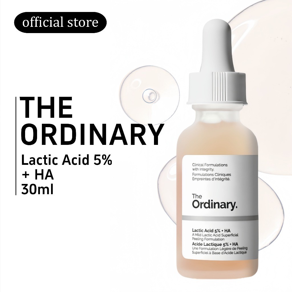 The Ordinary Lactic Acid 5% + HA / Lactic Acid 10% + HA face serum a milder exfoliator that works to