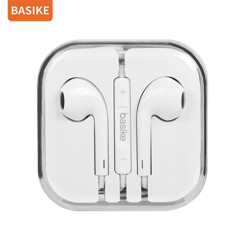 (HOT)BASIKE Headset kabel 3.5 mm Earphone Gaming Bass Musik In Ear for Oppo Vivo Xiaomi Android asli
