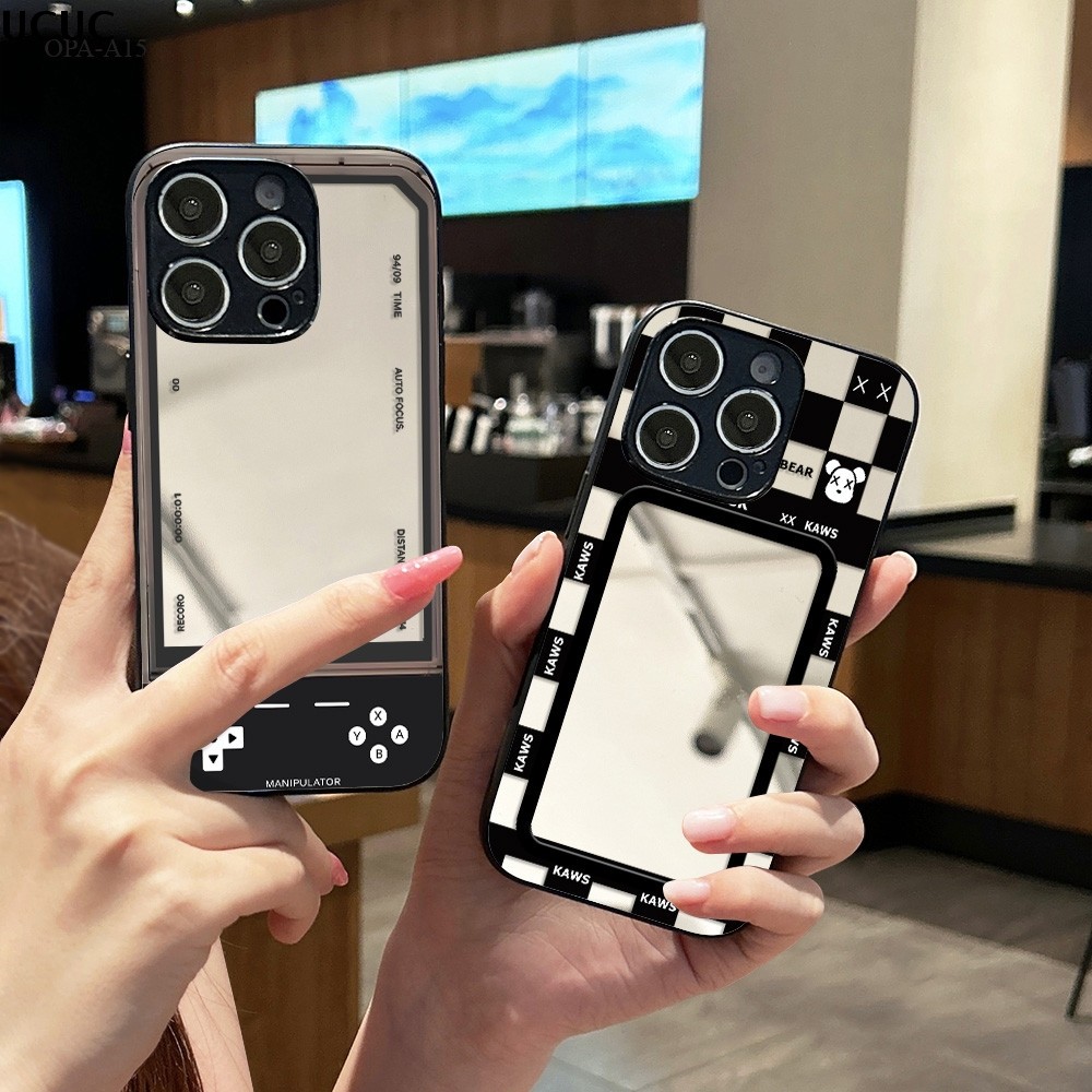 UCUC Mirror Casing Hp Cermin Kaca Untuk For OPPO A6X A6 A6T A5i A3X A3 A60 A54 A15 A15S A39 2021 Har