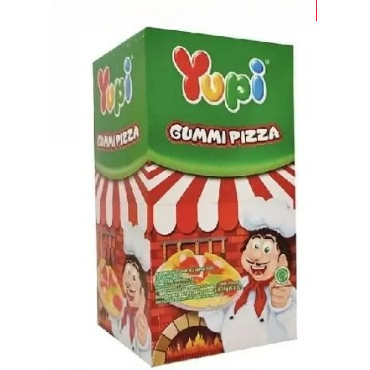 [1 BOX] Yupi Pizza Isi 12 Pcs - Permen Gummy Jelly Bentuk Pizza Mini --