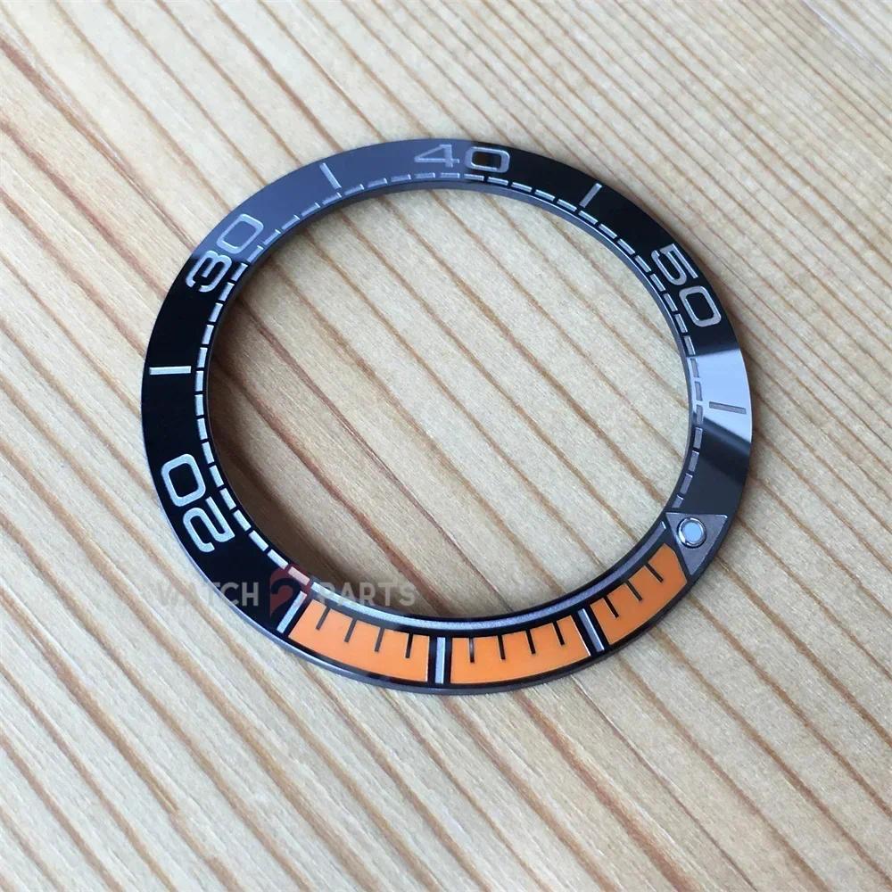 Ceramic Watch Bezel for Omega Seamaster Planet Ocean Chronograph 600M 45.5mm Watch Insert