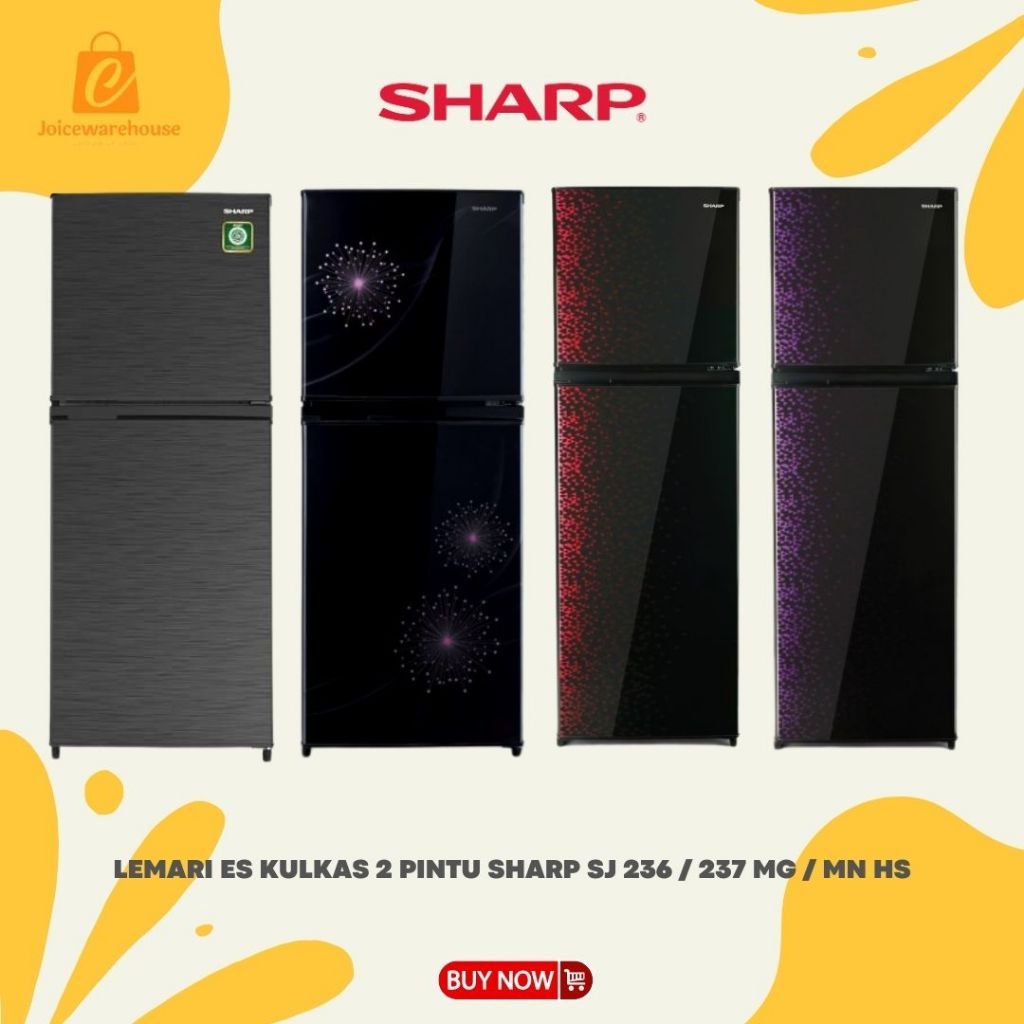 LEMARI ES KULKAS 2 PINTU SHARP SJ 236 / 237 MG / 236 MN HS
