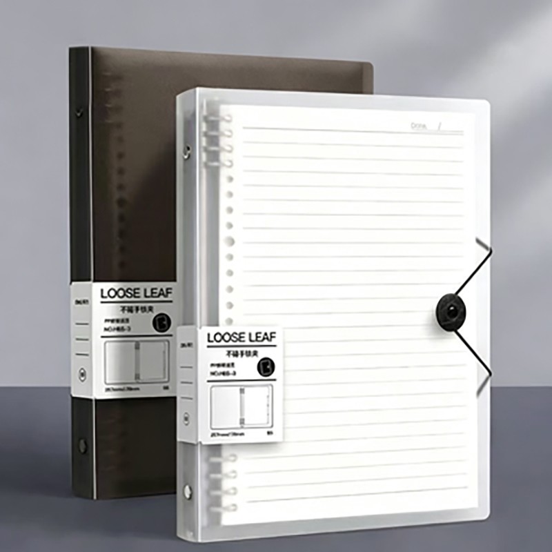 Binder A5/B5 Buku Binder Aesthetic Transparan Hitam Putih Notebook Aesthetic Korea