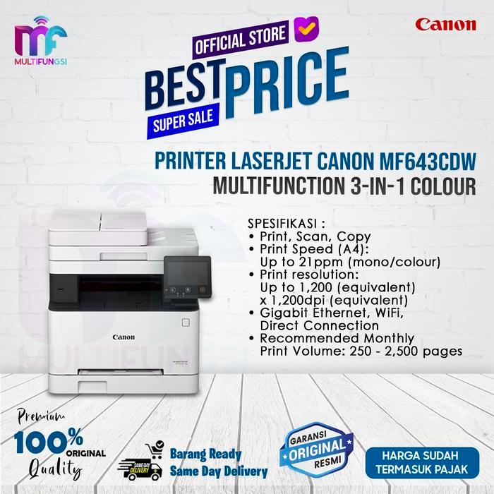 s ee Printer Canon Laserjet MF643CDW / MF-643CDW / 643CDW Multifunction 3-in-1 Colour