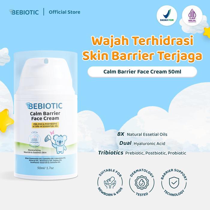 Bebiotic - Calm Barrier Face Cream Bayi 50Ml - Face Cream Bayi, Krim Wajah Bayi, Face Cream Wajah Ba