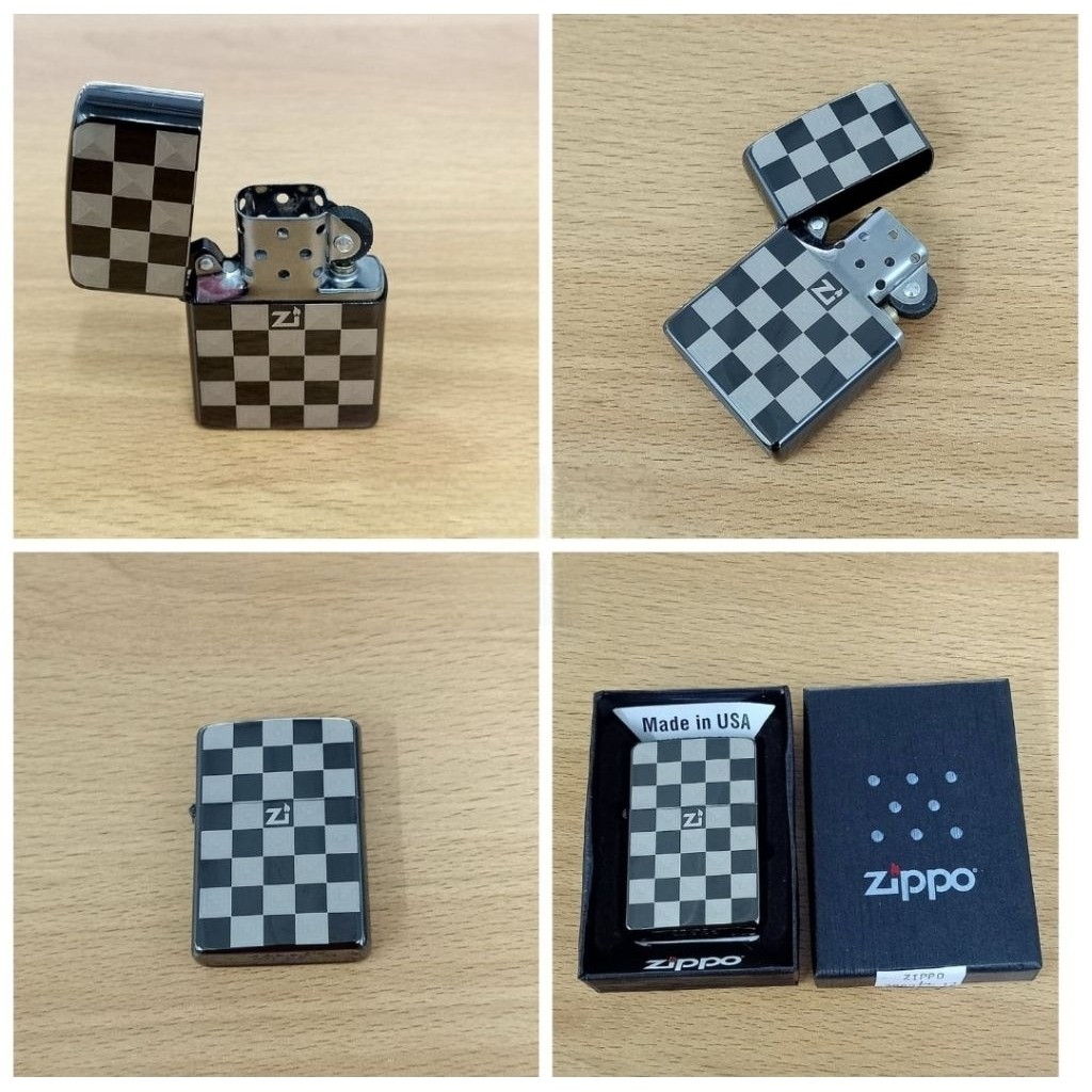 Vapa Zipp. . .Lighter Korek Api Zippo Klasik Catur Kilap Mewah Pemantik Tahan Angin Unik