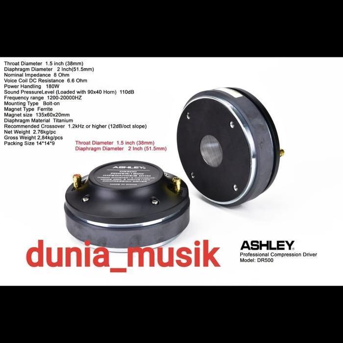 driver tweeter ashley dr500 dr 500