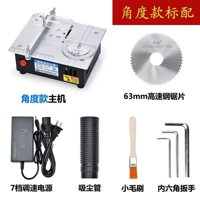 Gergaji meja multifungsi Mini gergaji Desktop  alat pemotong DIY mesin - MODEL GERGAJI