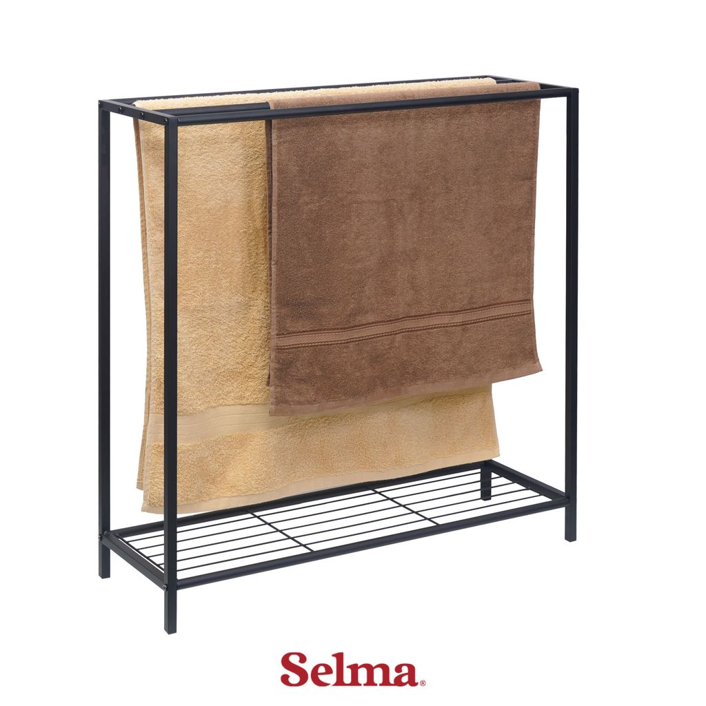 Selma Daxton Jemuran Handuk - Hitam Rak Handuk Gantungan Towel Holder Kamar Mandi