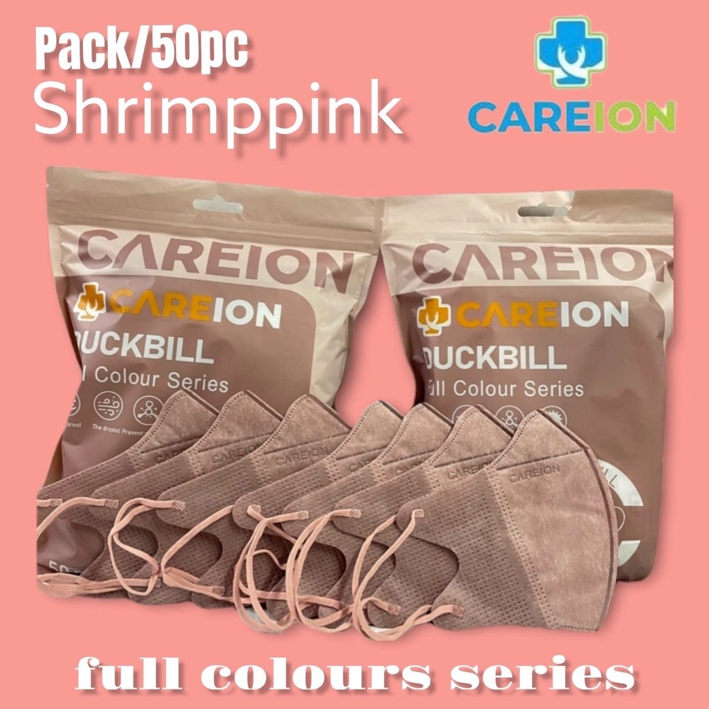 TERMURAH || MASKER DUCKBILL 50 Pcs 4ply & isi 10 MASKER DUCKBILL CAREION SENSI MIX WARNA WARNI FACE 