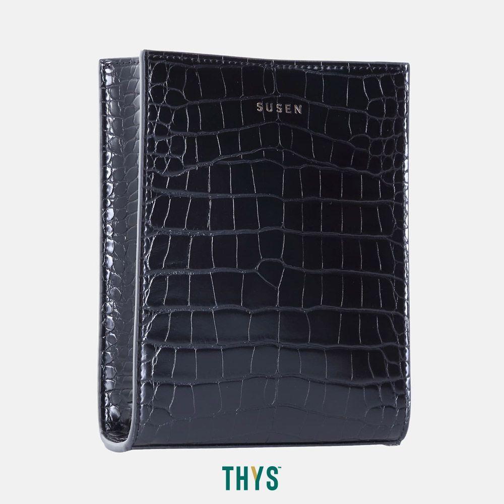 THYS Susen Tas Selempang Croco Flat Pouch 2006 - Hitam Sling Bag Crossbody Bag Tas Bahu Tas Slempang