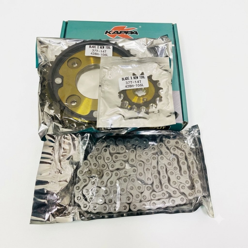 Gear Set Rantai Kappa Blade X New 106L Honda 1 Set Rantai Motor Gir Set Rantai Motor Honda Blade