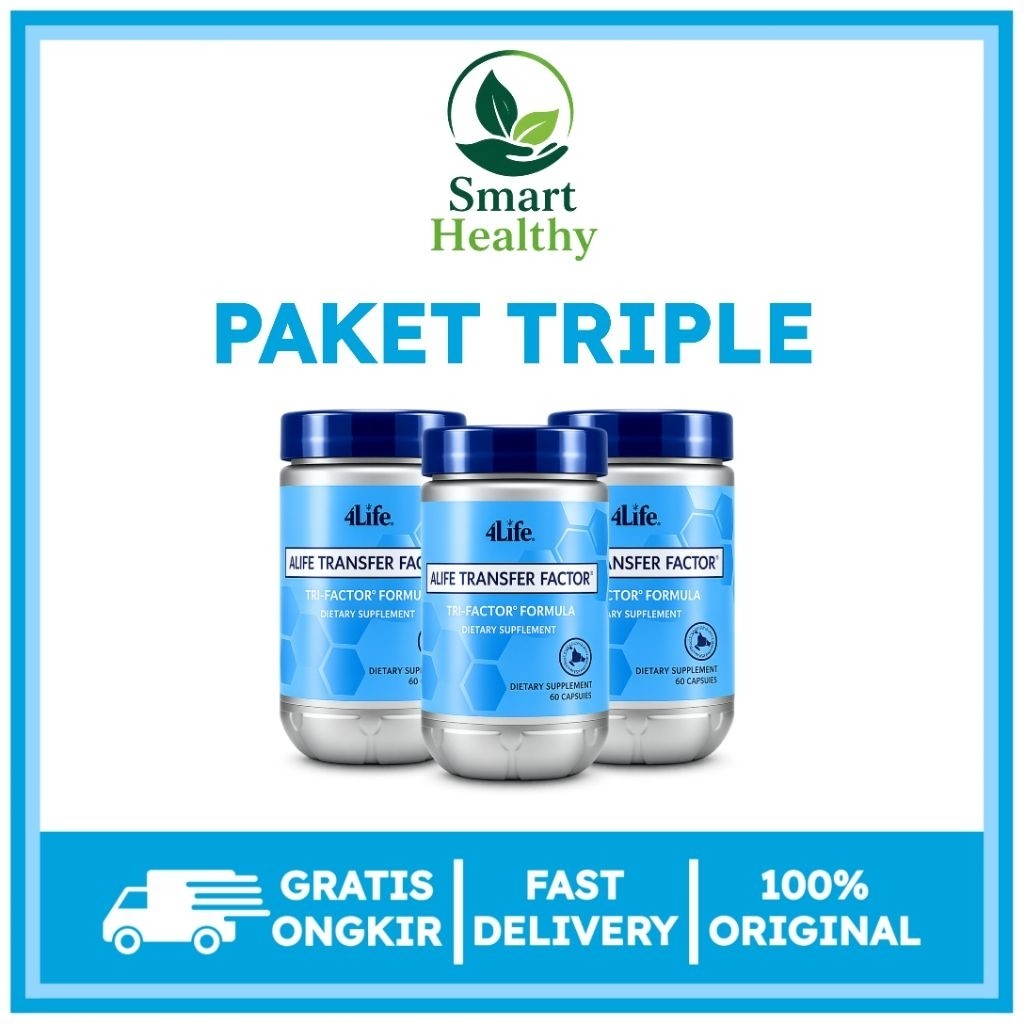 PAKET TRIPLE 4Life Transfer Factor Formula - Tri Factor Official Store Asli Isi 60 - Suplemen Herbal