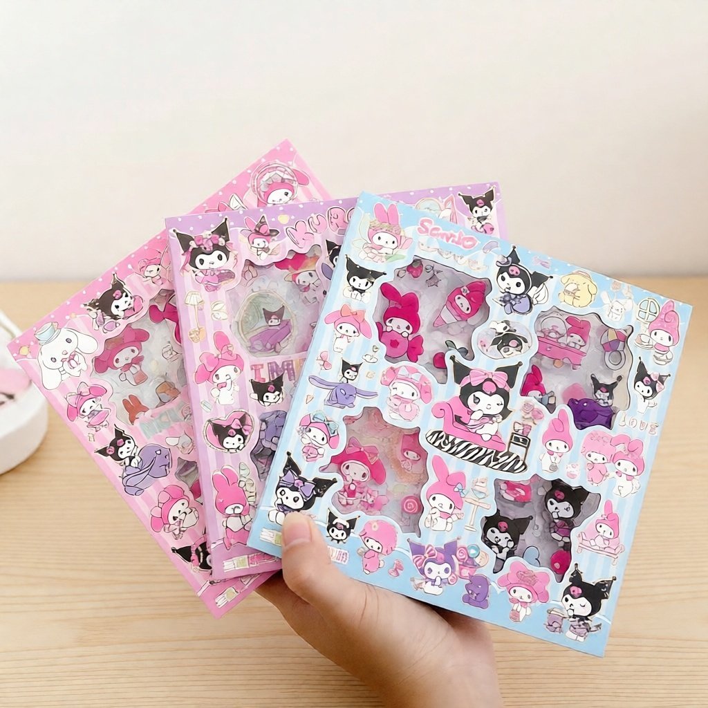 Box Sticker Cute Transparan Sticker Big Box Sanrio
