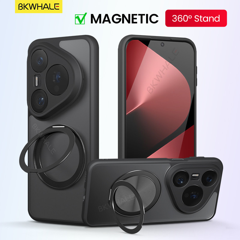 Casing HP BKWHALE Magnetic 360 derajat Rotation untuk Huawei Pura80 Pro Pura70 Ultra P60 Art P50E P5