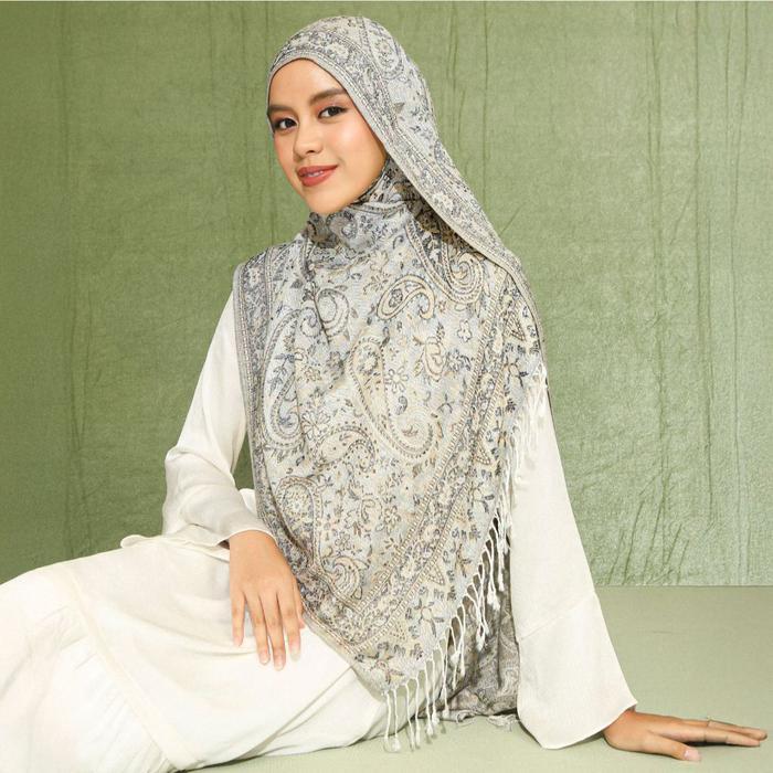 Lozy Hijab - Cashmere Shawl (Turkish Pashmina Bahan Cashmere Motif Koleksi Raya Lebaran 2026) - Diam