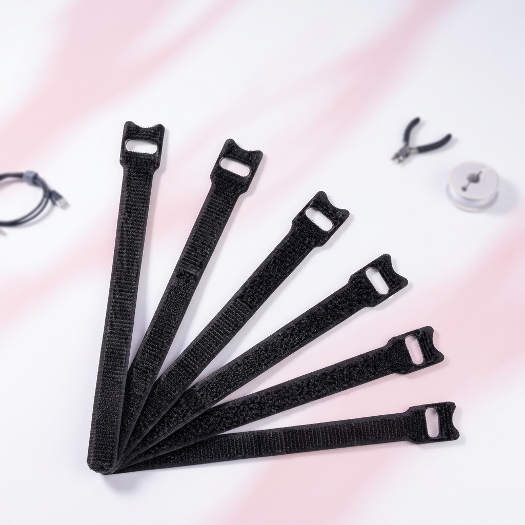 Sabuk Tali Pengikat Kabel Listrik Nilon Roll Tali Pengikat Kabel Velcro Nilon Magic Straps Taffware