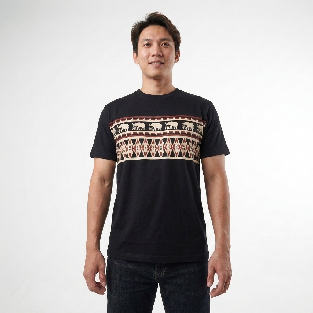 Waleu Kaos Pria Lampung Gajah Sai Bumi Ruwa Jurai Putih