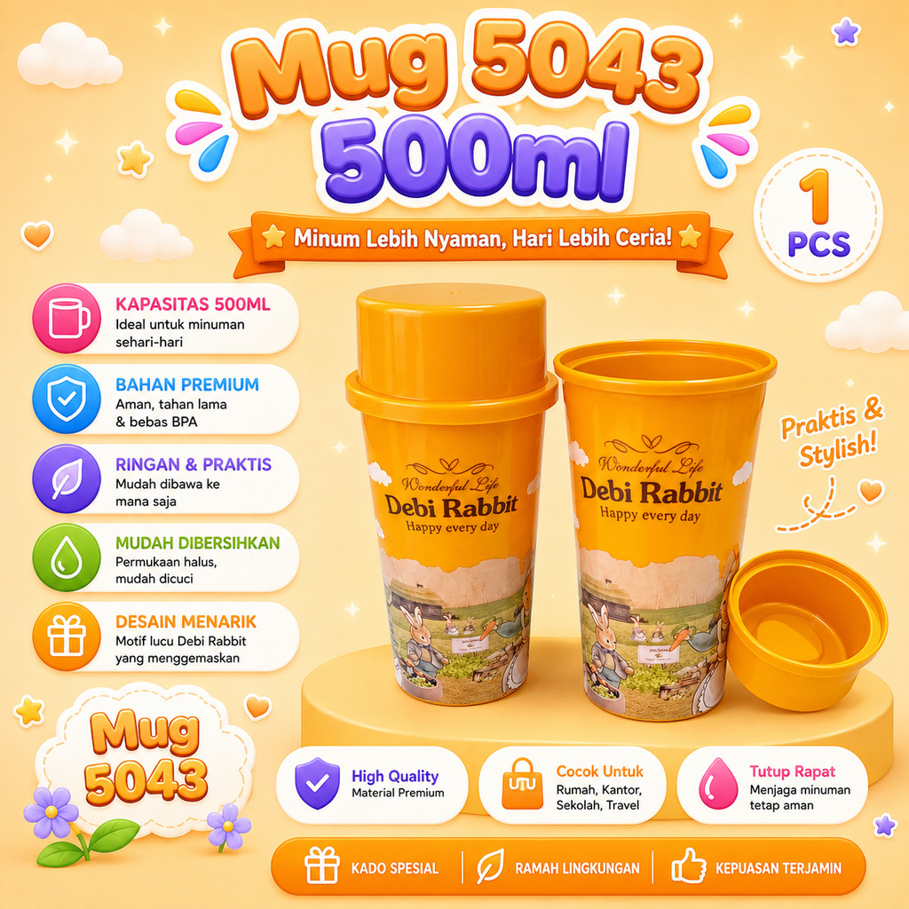 Gelas Tutup Mug Plastik Tutup Mug Gelas Tutup Plastik Karakter 5043