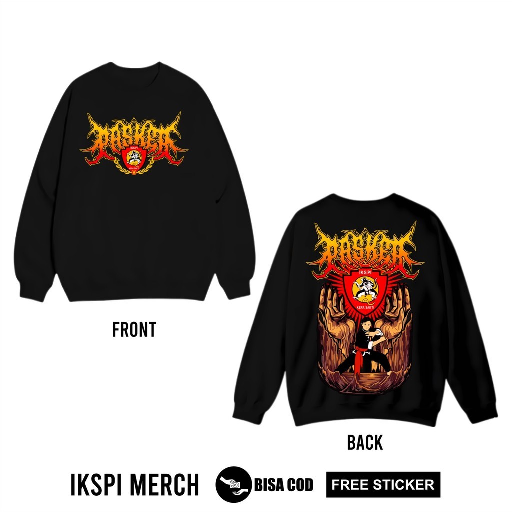 SWEATER KERA SAKTI PASKER IKSPI GAMBAR DUA TANGAN -IKSPI SWEATER KERA SAKTI LENGAN PANJANG - SWEATER