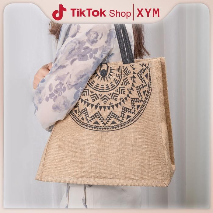 Tas Anyaman Linen 2025 | 3 Desain Unik Kapasitas Besar, Tas Belanja & Handbag Stylish untuk Anak Mud