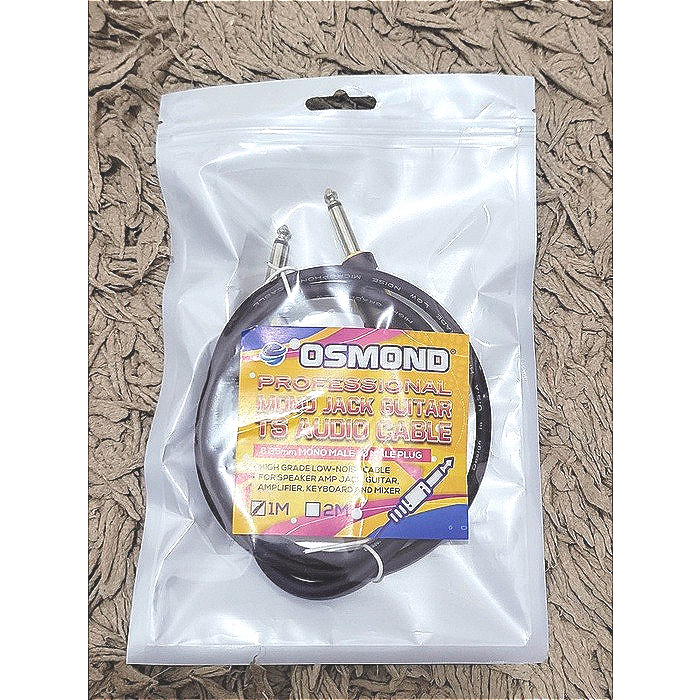 OSMOND Kabel Gitar Mic Jumper Efek Gitar Jack Akai to Akai Mono 6,5mm Osmond Audio 1m 1 meter