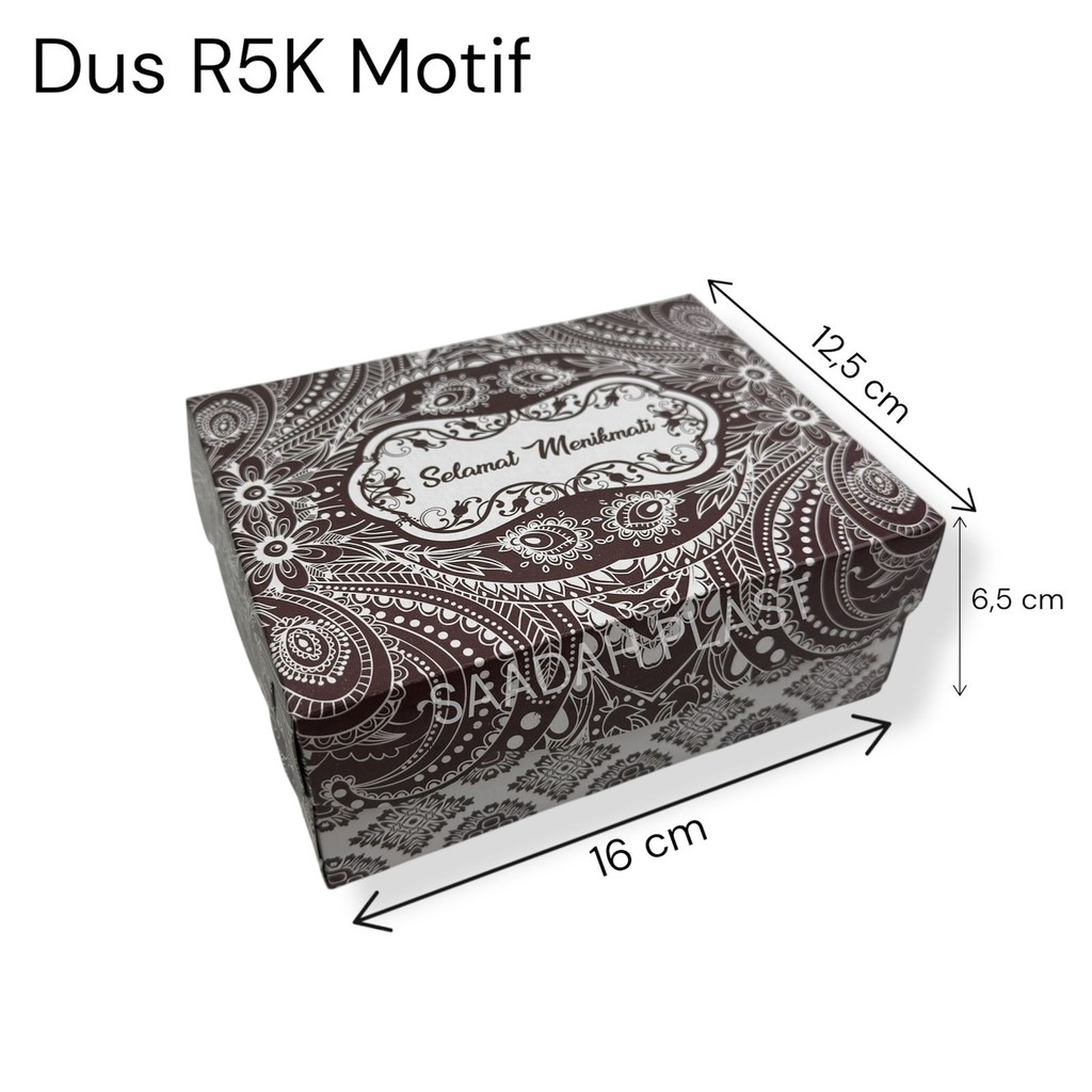 Dus Kue R5K Cetak Motif Batik / Box Kotak Snack Roti Makanan