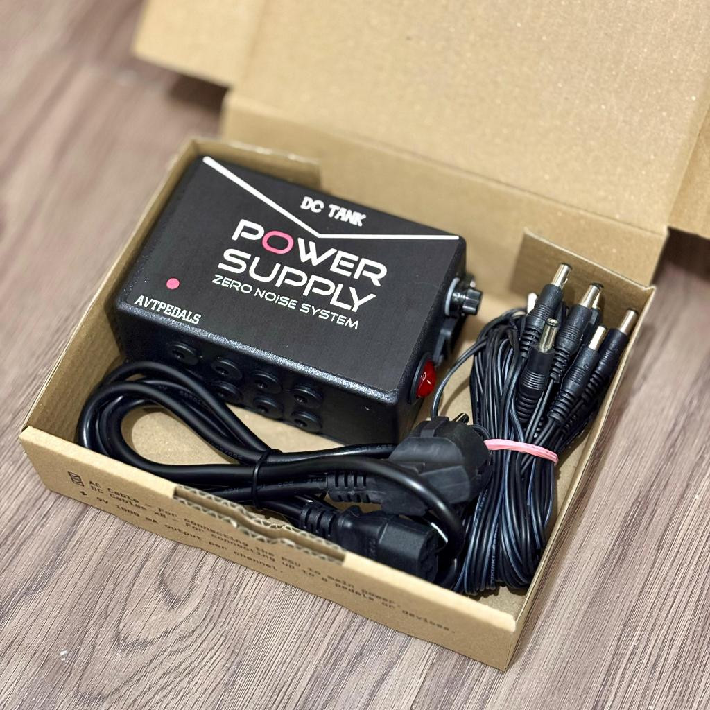 Adaptor Efek Gitar Power Supply AVT Pedals DC Tank 8 Channel Powe Supply Efek Gitar PSU Pedal Gitar