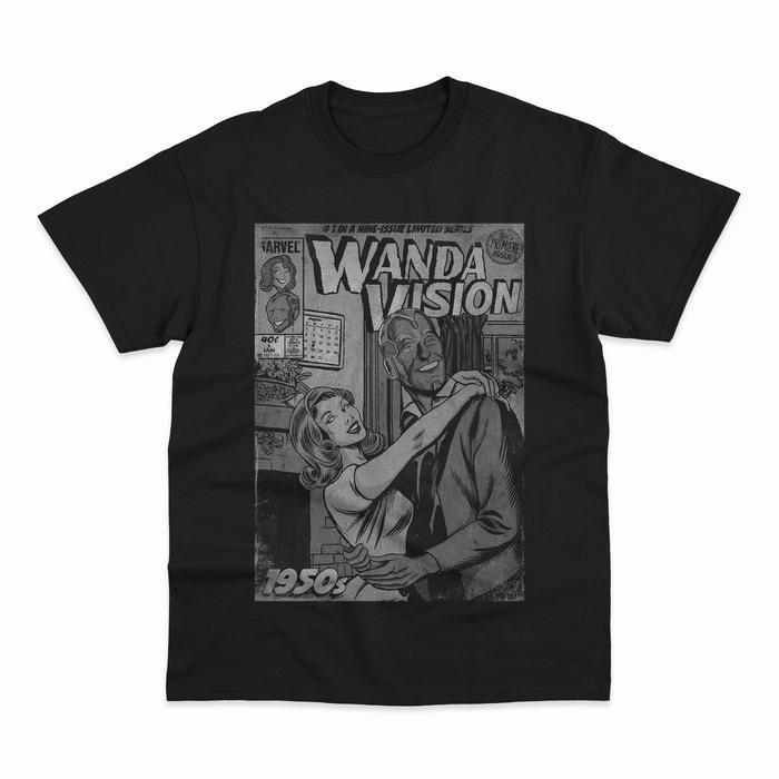 (COD) Kaos Wandavision 1950s Vintage Marvel Comic Vision Scarlet Witch - S