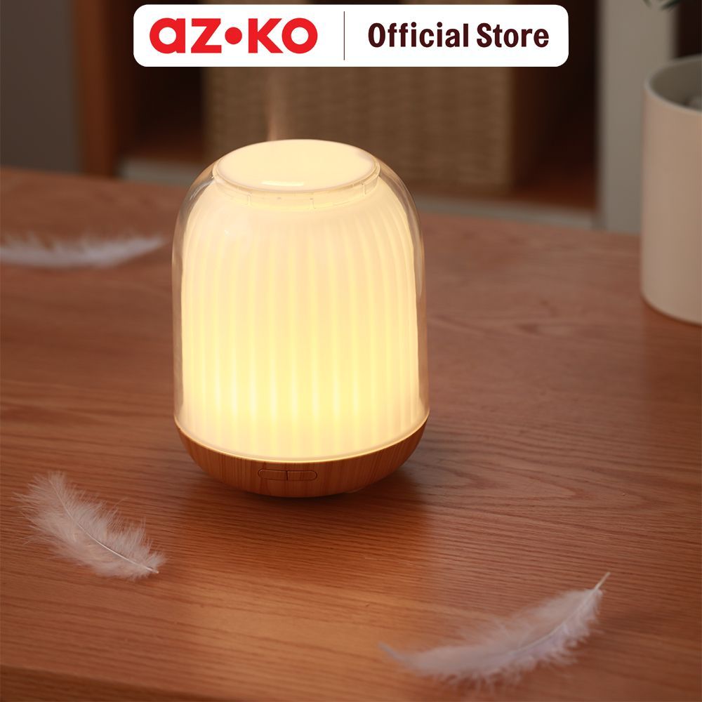 AZKO Breathe Hikari Ultrasonic Diffuser Aroma - Cokelat Kayu/Putih Pengharum Ruangan Pewangi Ruangan