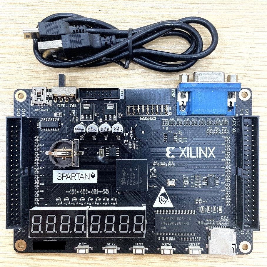 Latest  Xilinx spartan6  XC6SLX16 Core PCB Board Xilinx spartan 6 FPGA development board  with 256mb