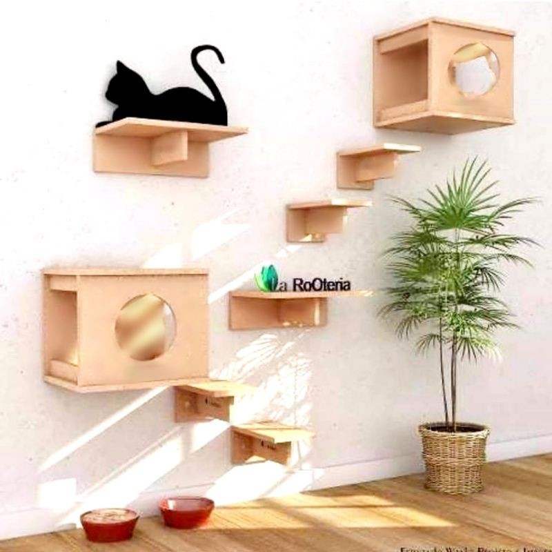 MAGELJAYA READY Cat Playground | Cat Box | Kotak Kucing | Kandang Kucing Kayu | Mainan Kucing |