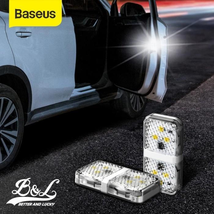 BASEUS 2pcs Lampu LED Buka Pintu Mobil DOOR OPEN WARNING LIGHT