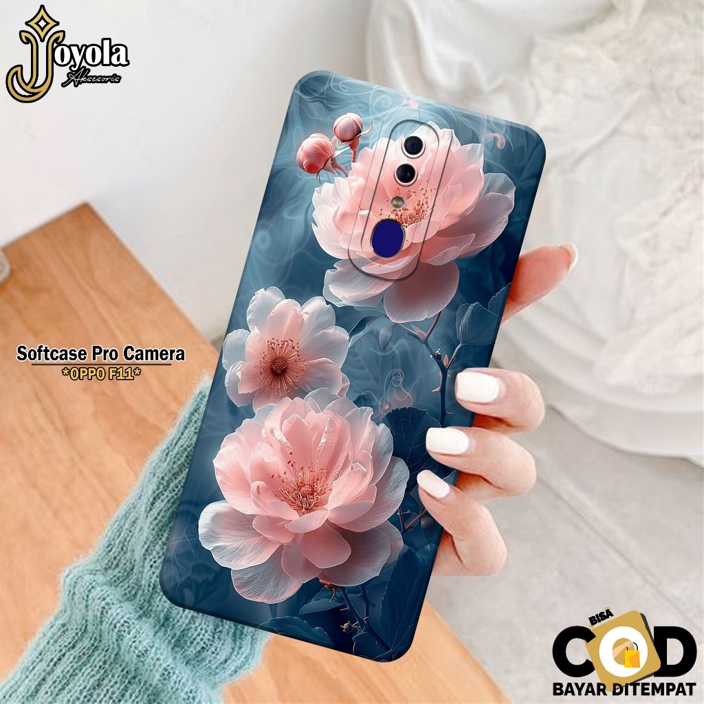 JOYOLA Case OPPO F11 - Fashion Case Bunga - Softcase OPPO F11 - Pro Camera - Casing OPPO F11 - Kesin