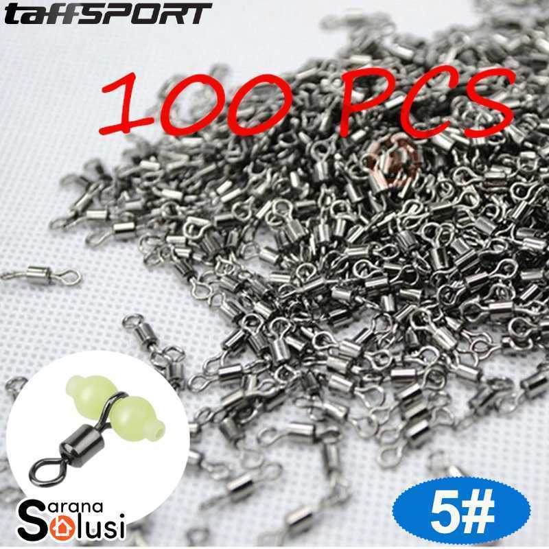 Konektor Umpan Kail Pancing Stainless Steel 5# 100 PCS