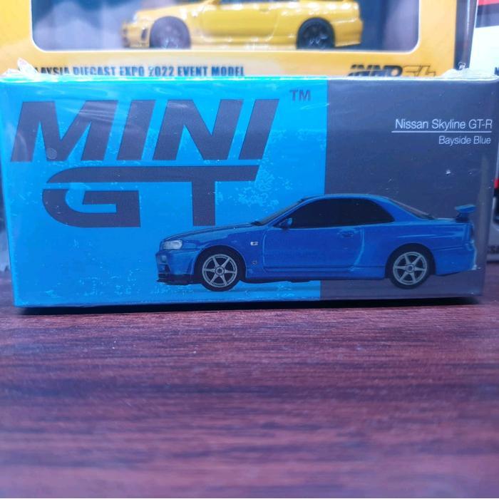 Mini GT MiniGT MGT 341 Nissan Skyline GT-R R34 Bayside Blue Biru BEST