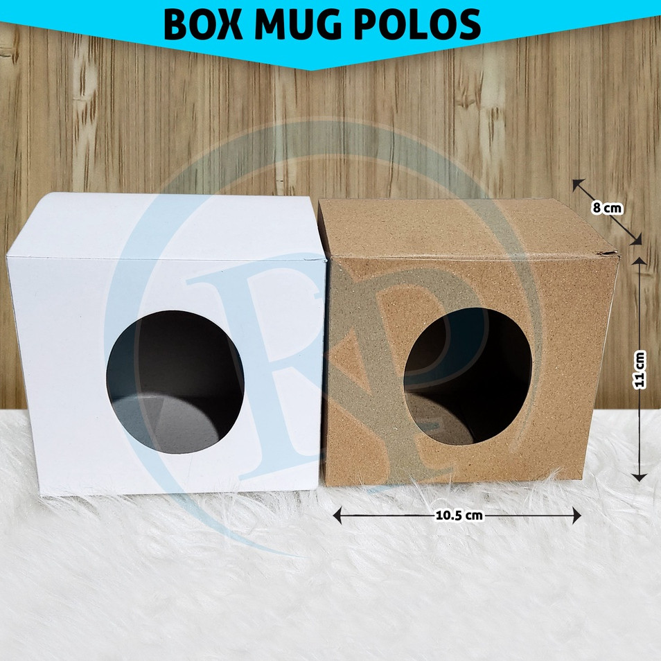 Boo Bee Dus Mug/Kardus Mug/Box Mug Putih Polos Kotak Duplex