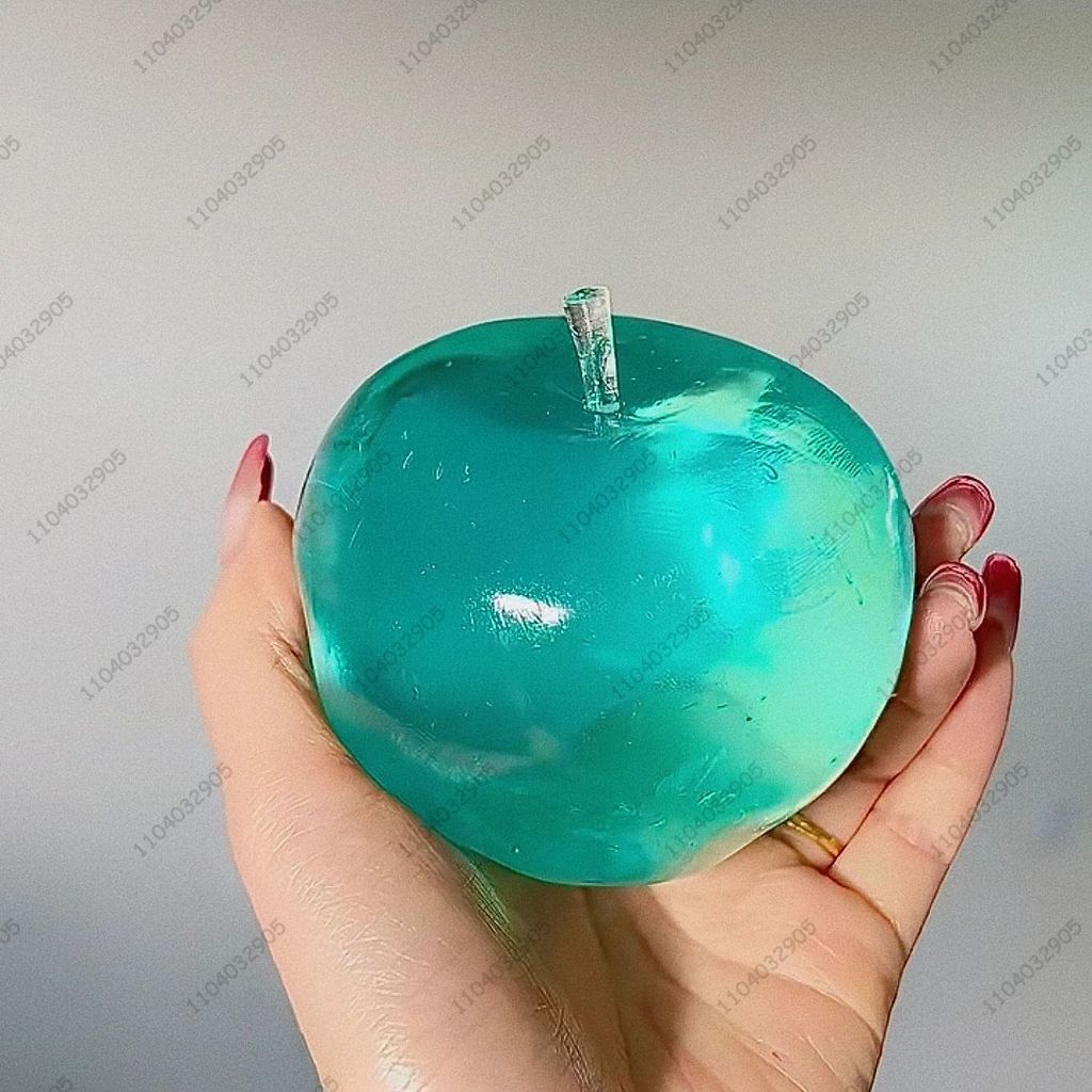 Shapable Stress Ball Crystal Apple Squishy Transparent Apple Stress Ball Squeeze Vent Ball Stress Re