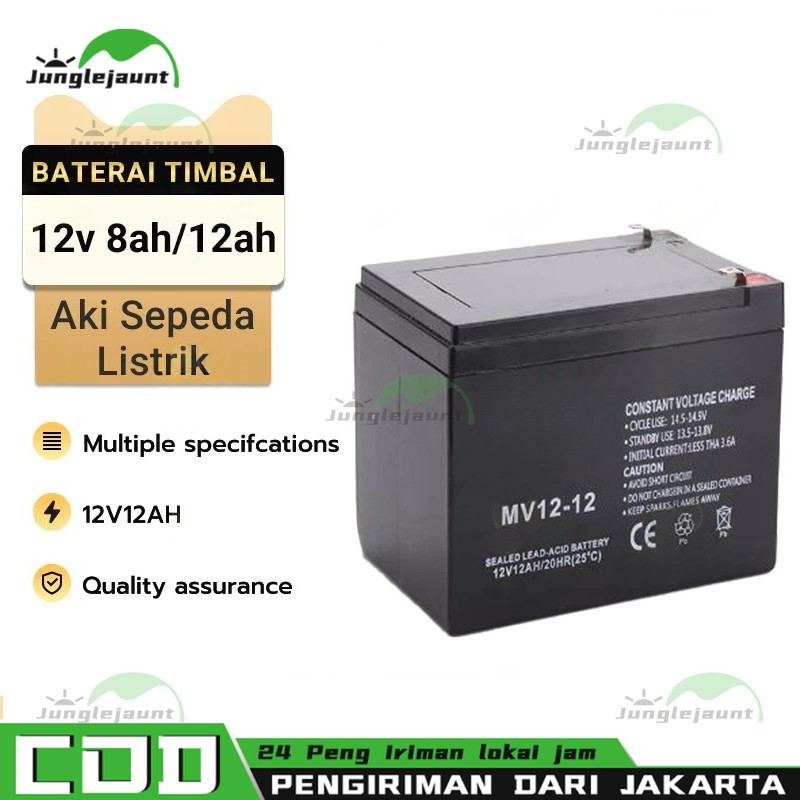 ASLI Aki Sepeda Listrik Aki 12V 12AH  Kemasan tebal  Aki Semprotan Pertanian/ Aki Sprayer/Aki Tangki