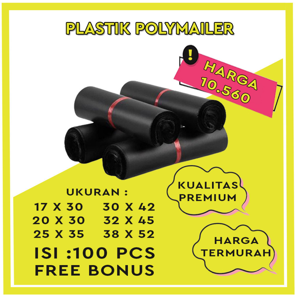 Plastik Packing polymailer plastik hitam packing online shop