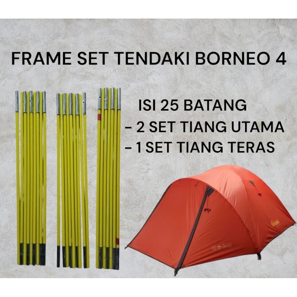 TENDAKI. FRAME TENDA TENDAKI BORNEO 4 KUNING