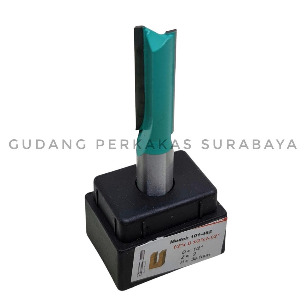 ROUTER BIT 1/2 x 1/2 x 1-1/2 STRAIGHT BIT 2 PISAU MATA PROFIL 12.7MM PANJANG 38.1mm ROUTER BIT TRIMM