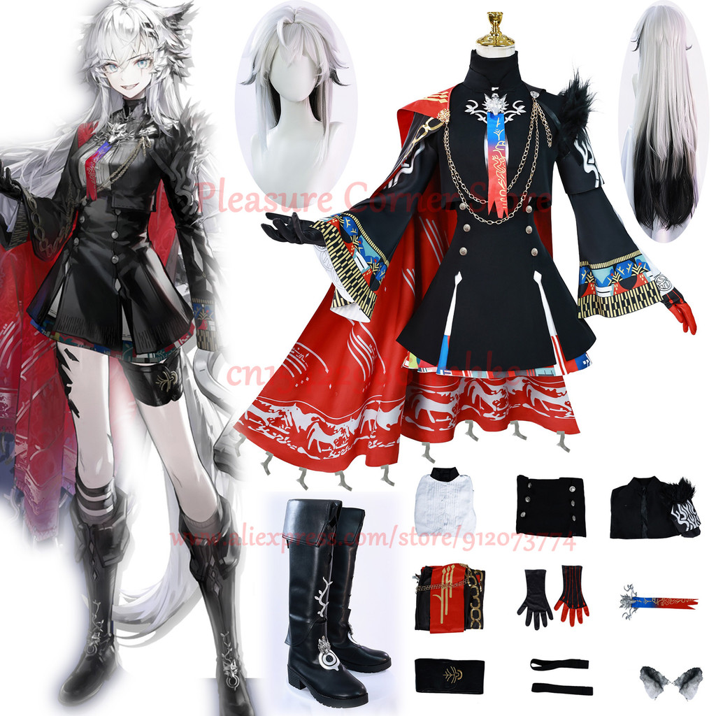  Game Arknights Lappland Cosplay Costume Full Set Women Anime Party Uniform Hallowen Lappland Cospla