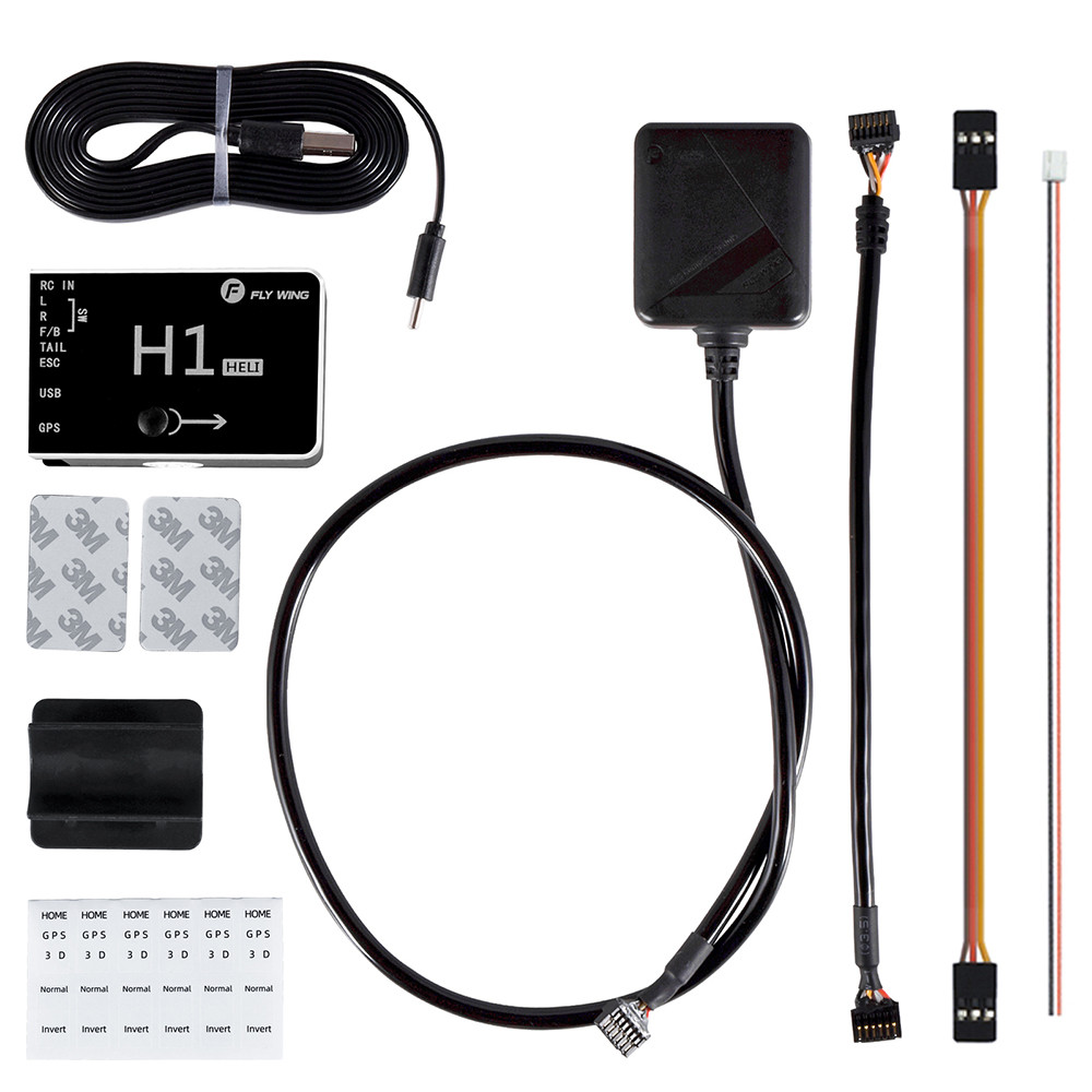 FLY Wing H1 RC GPS Helicopter Flight Controller 6CH Flybarless RC Gyro System for FW2450L FW450 ALIG