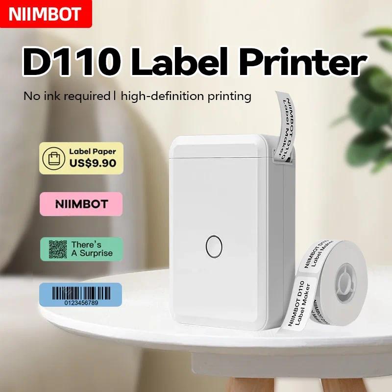 Niimbot D110 Mini Portable Thermal Printer Inkless Pocket Bluetooth Label Printer Adhesive AntiOil U